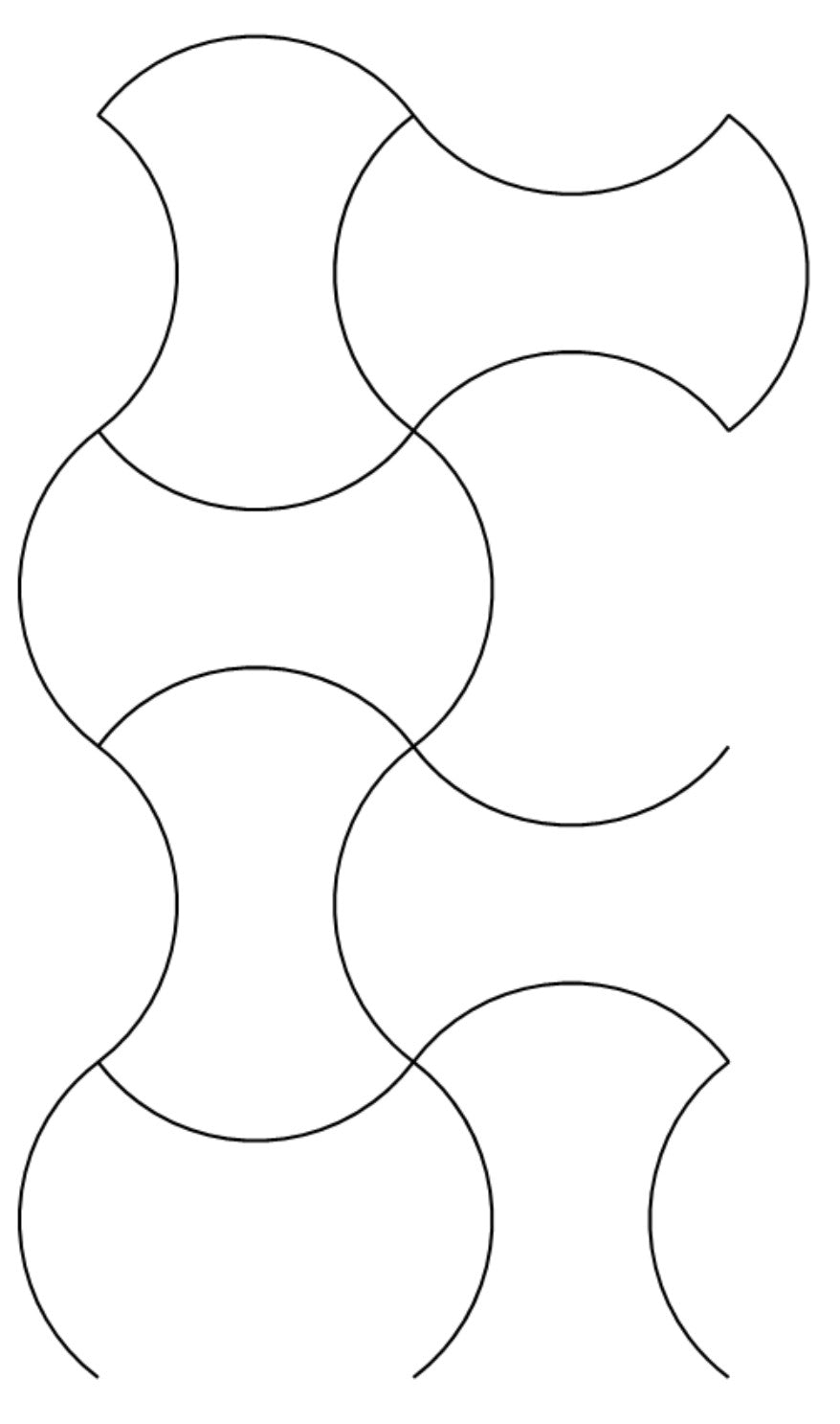 Apple Core Digital E2E Wildflower Quilting Pantograph Close Up