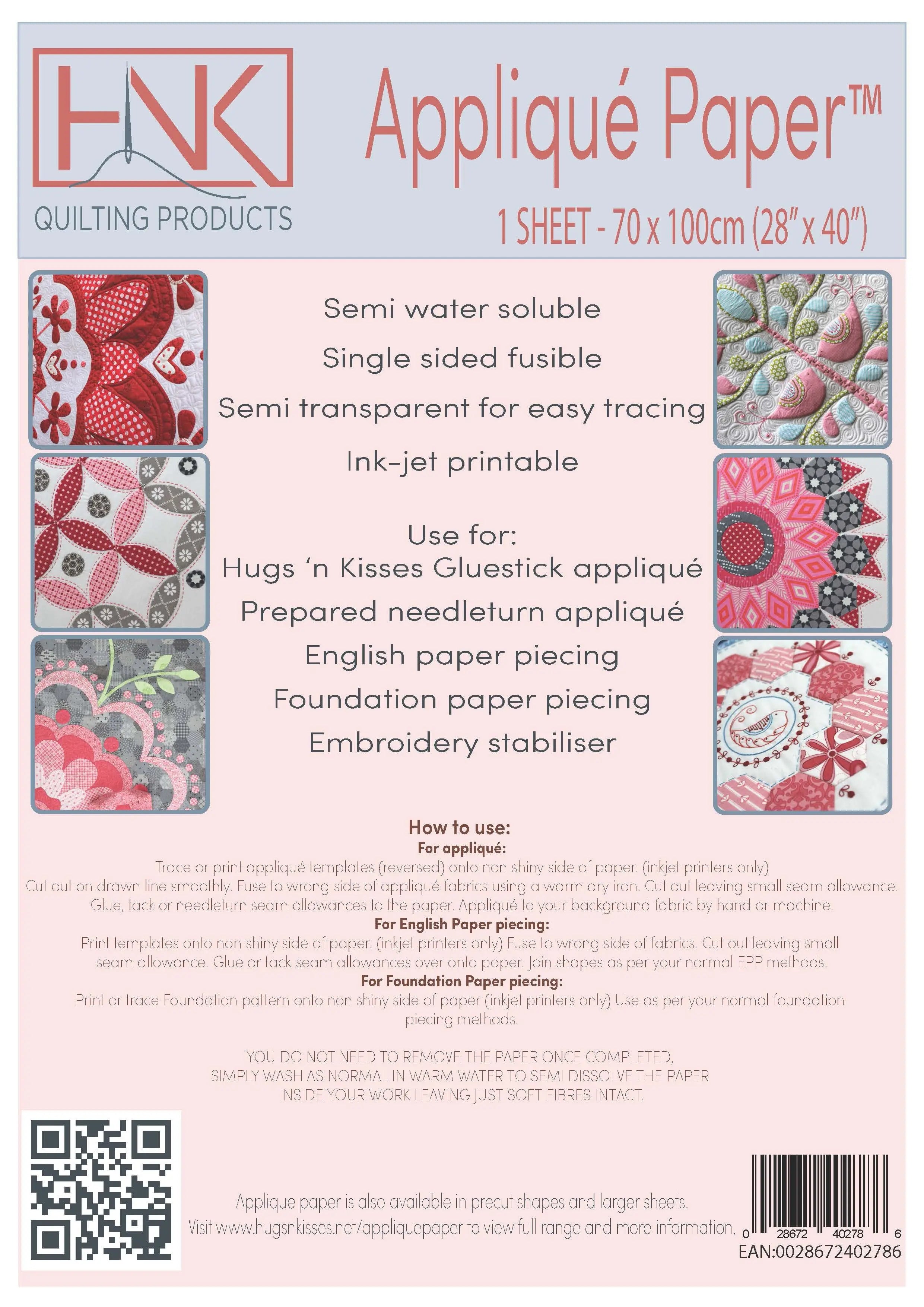 Applique Paper 28in x 40in - Linda's Electric Quilters