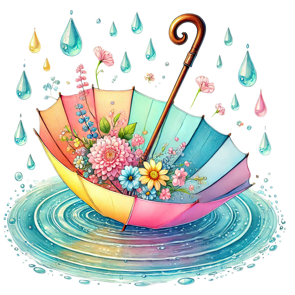 April Showers Fabric Panel 17