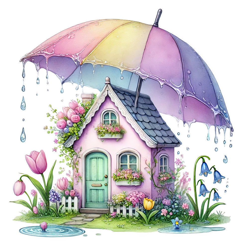 April Showers Fabric Panel 25