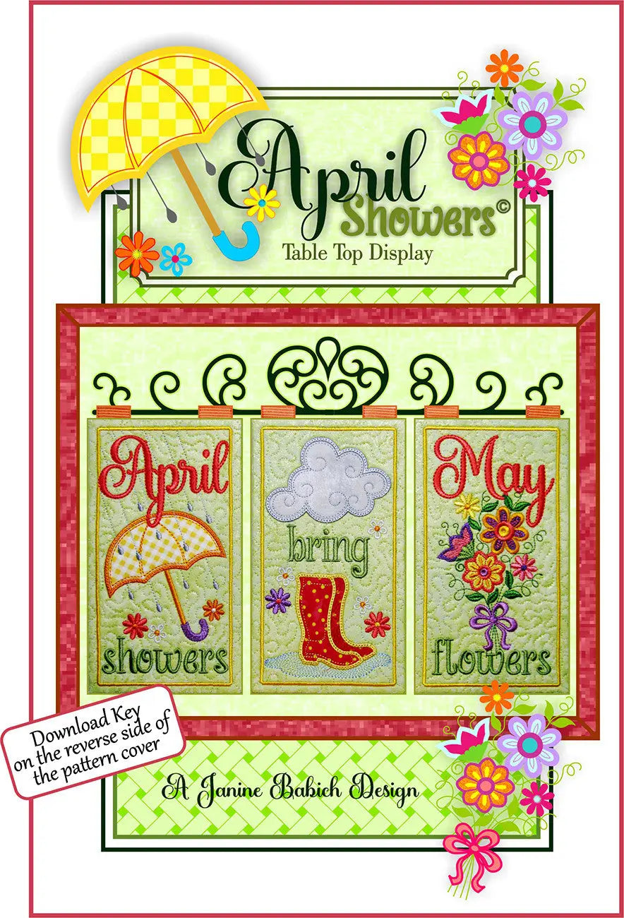 April Showers Table Top Display - Linda's Electric Quilters