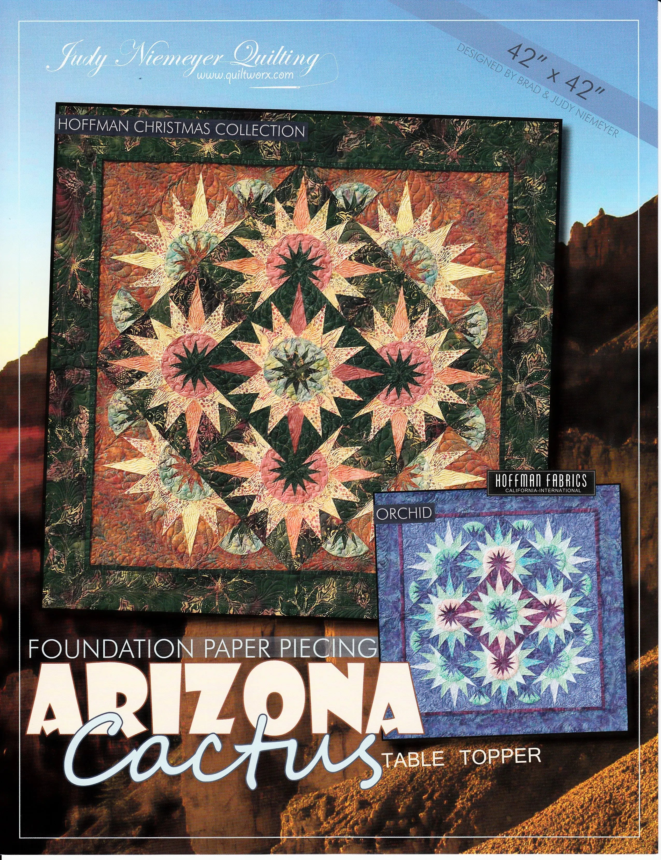 Arizona Cactus Table Topper - Linda's Electric Quilters