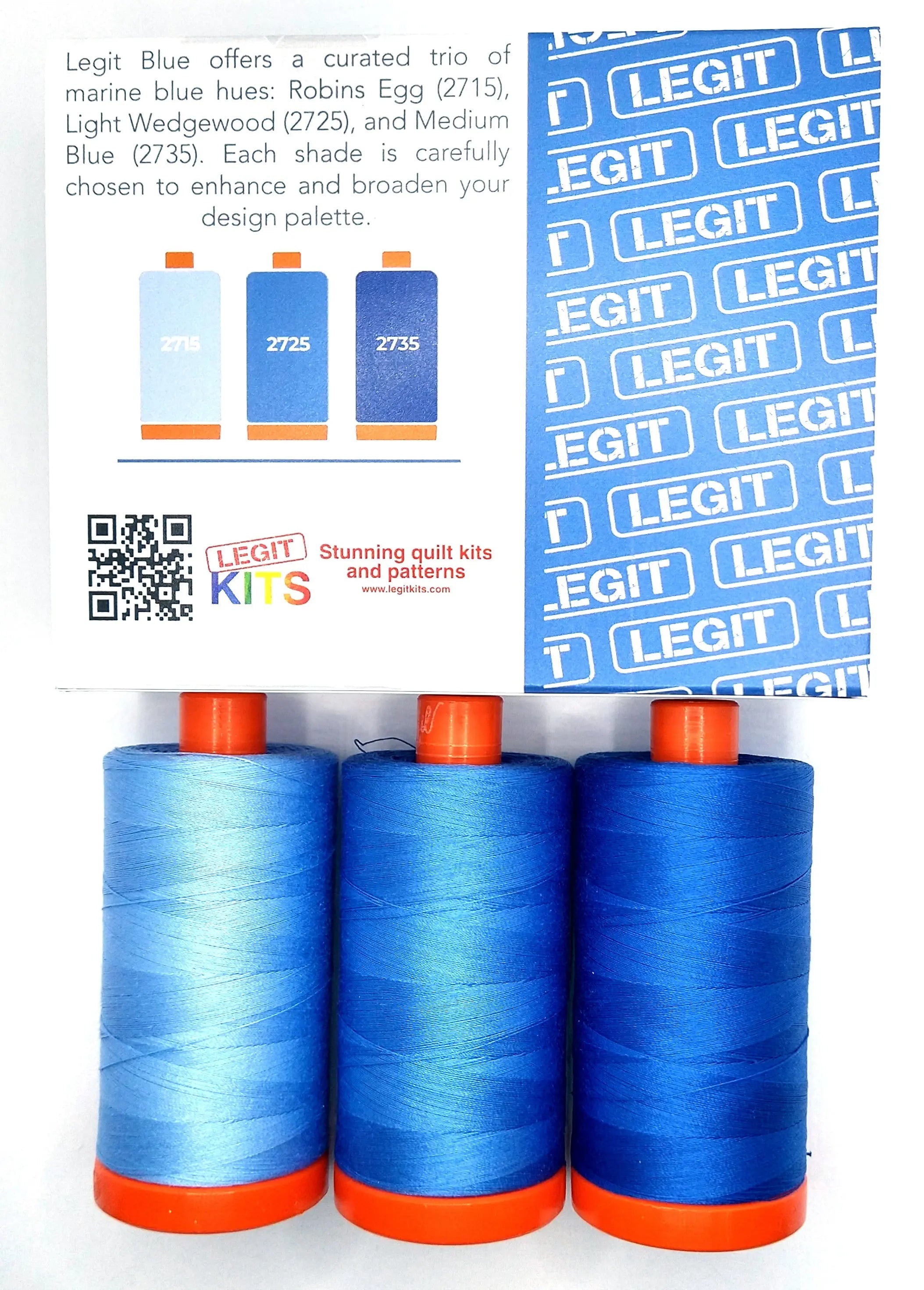 Aurifil Thread Collection - Blue Legit Kits