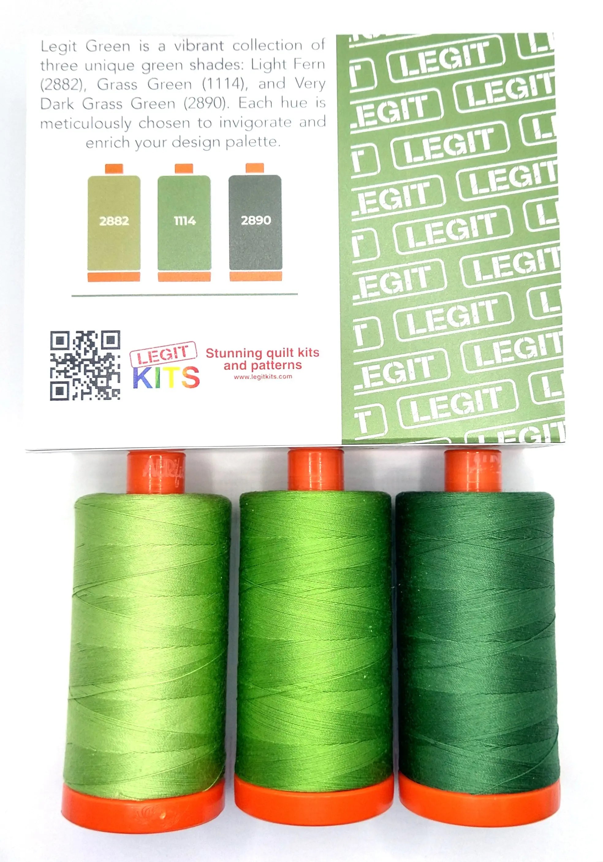 Aurifil Thread Collection - Green Legit Kits