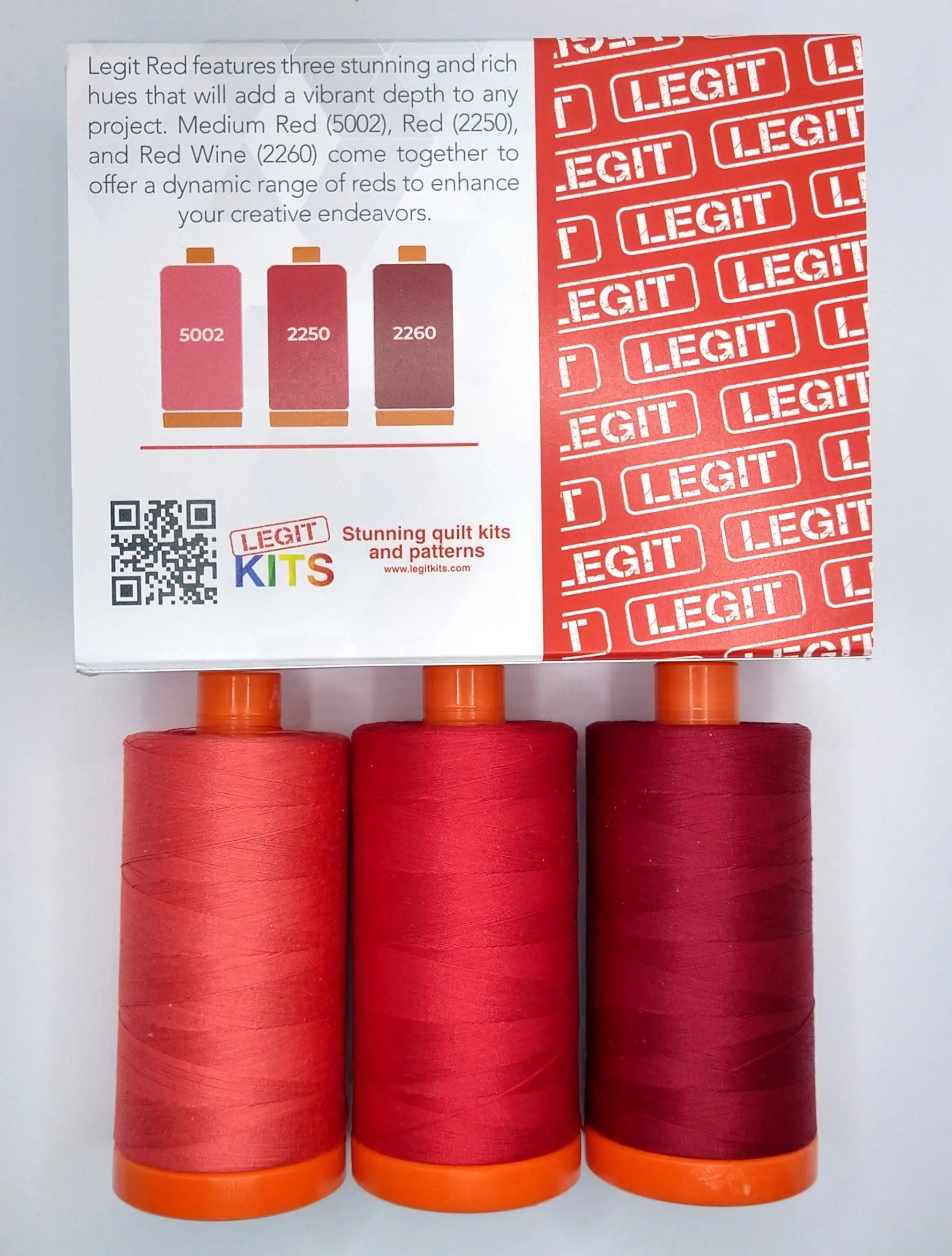 Aurifil Thread Collection - Red Legit Kits
