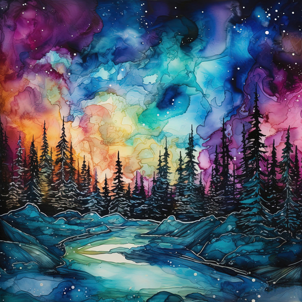 Aurora Inkscapes Fabric Panel 11