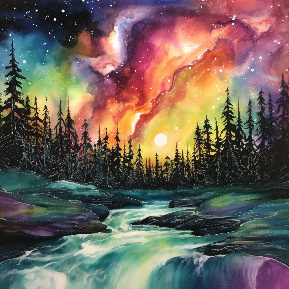 Aurora Inkscapes Fabric Panel 12