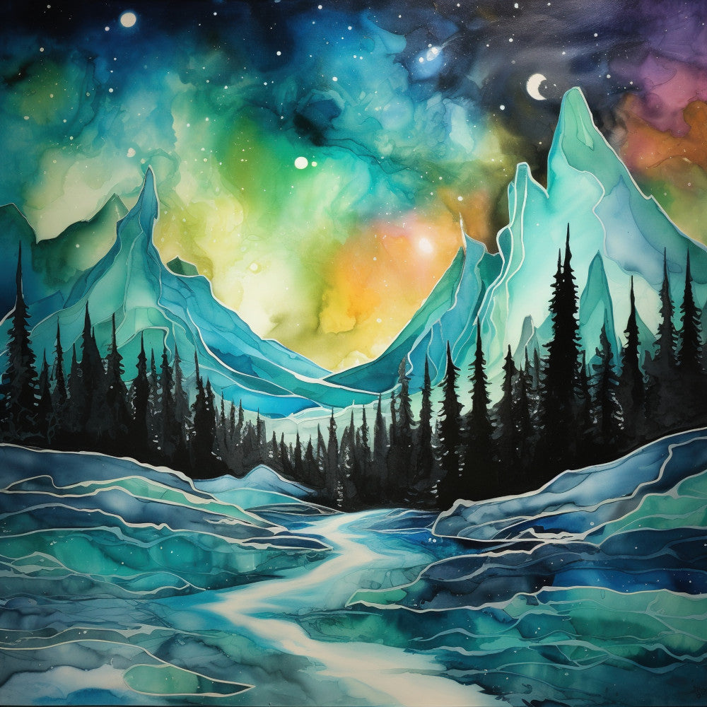 Aurora Inkscapes Fabric Panel 2