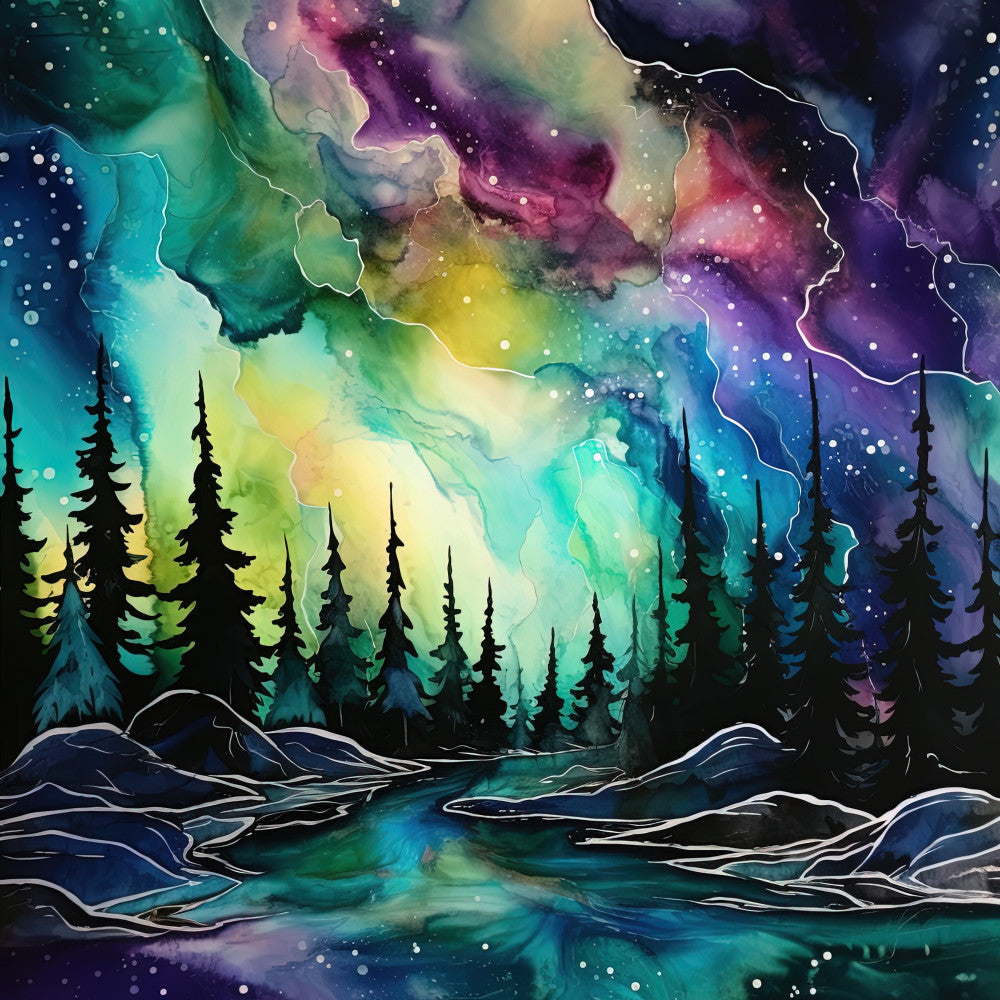 Aurora Inkscapes Fabric Panel 3