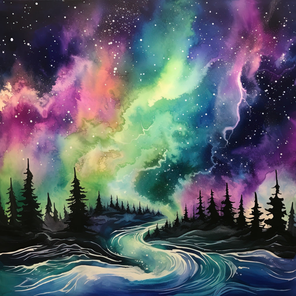 Aurora Inkscapes Fabric Panel 4