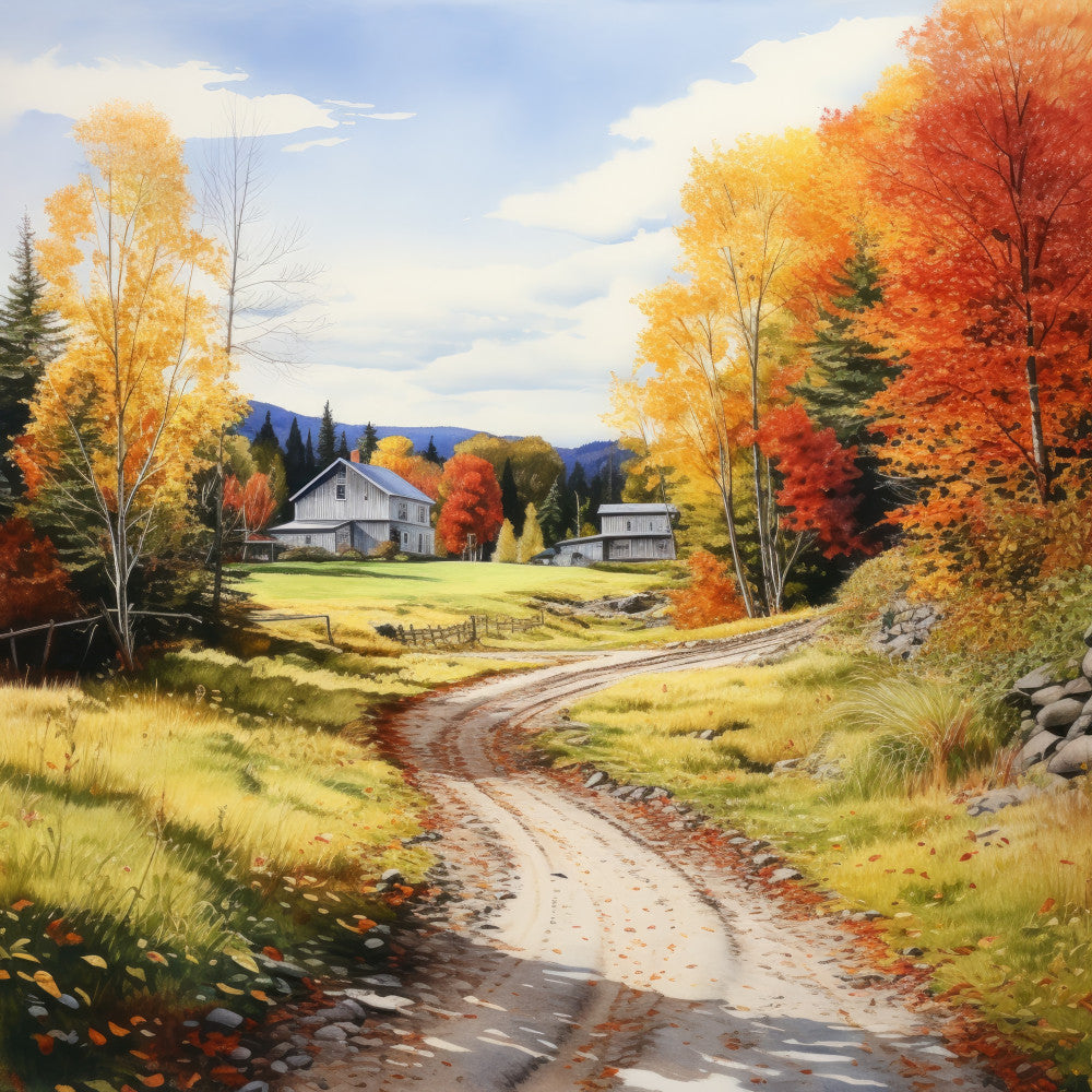 Autumn In Vermont Fabric Panel 1