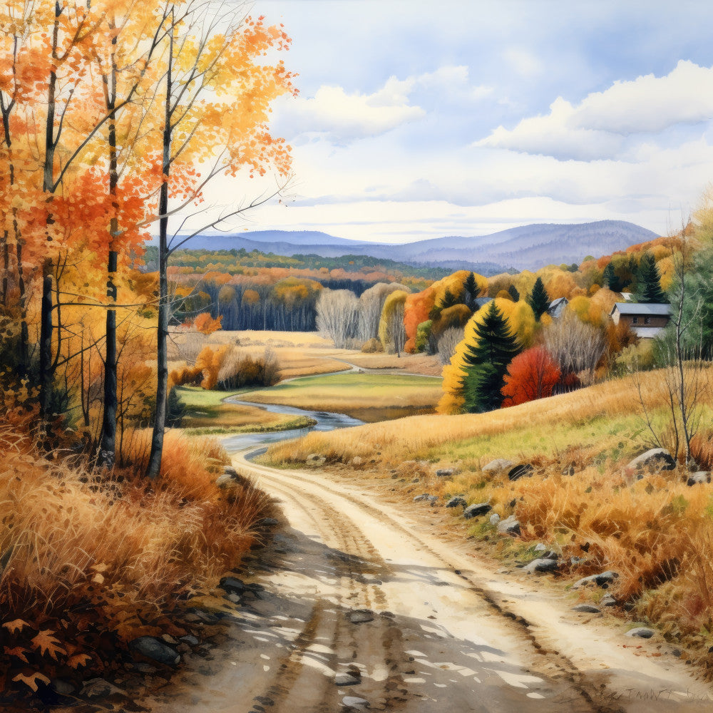 Autumn In Vermont Fabric Panel 10