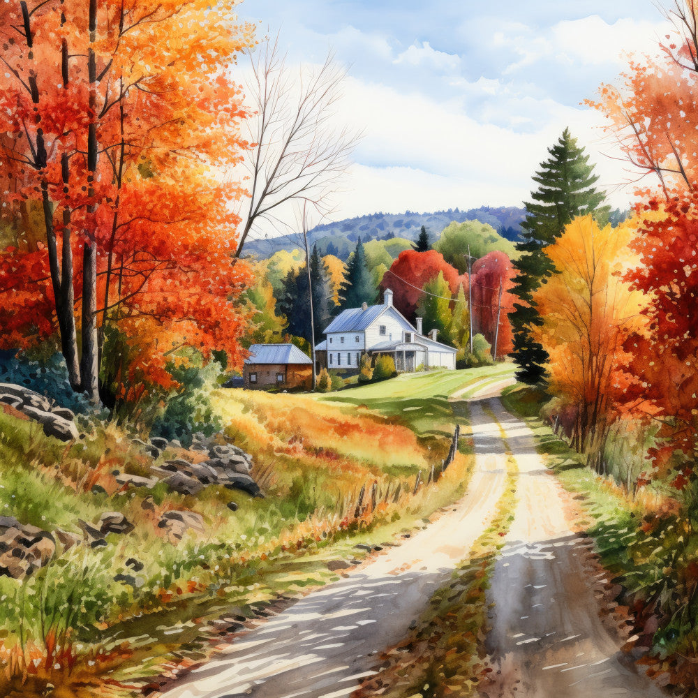 Autumn In Vermont Fabric Panel 13