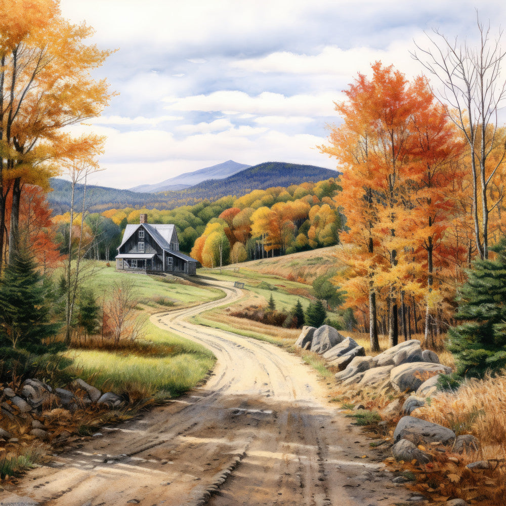 Autumn In Vermont Fabric Panel 17