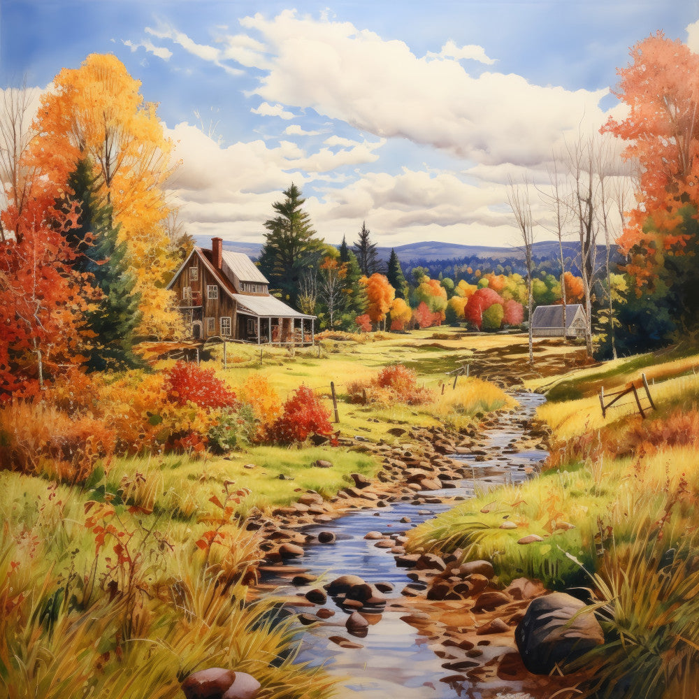 Autumn In Vermont Fabric Panel 19