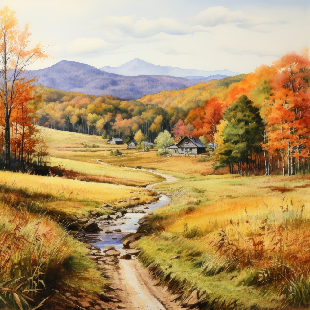 Autumn In Vermont Fabric Panel 2