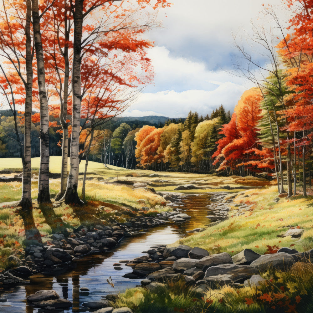 Autumn In Vermont Fabric Panel 3