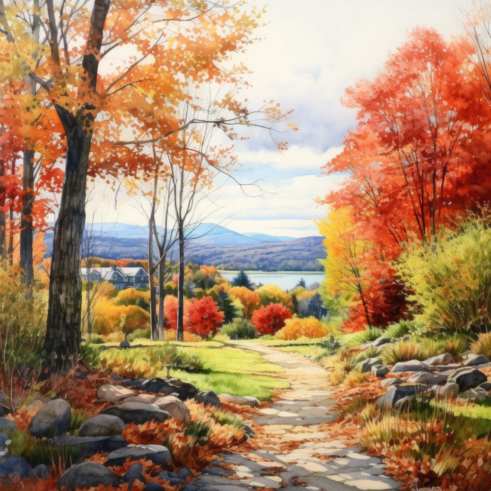 Autumn In Vermont Fabric Panel 4