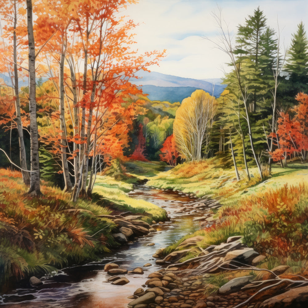 Autumn In Vermont Fabric Panel 6