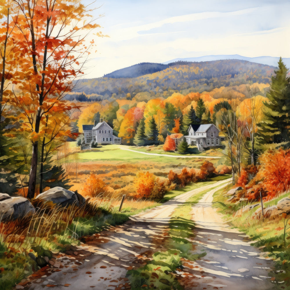 Autumn In Vermont Fabric Panel 8