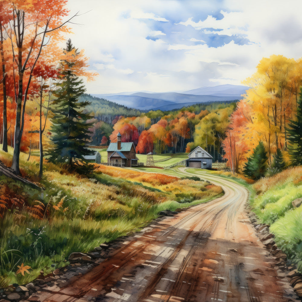 Autumn In Vermont Fabric Panel 9