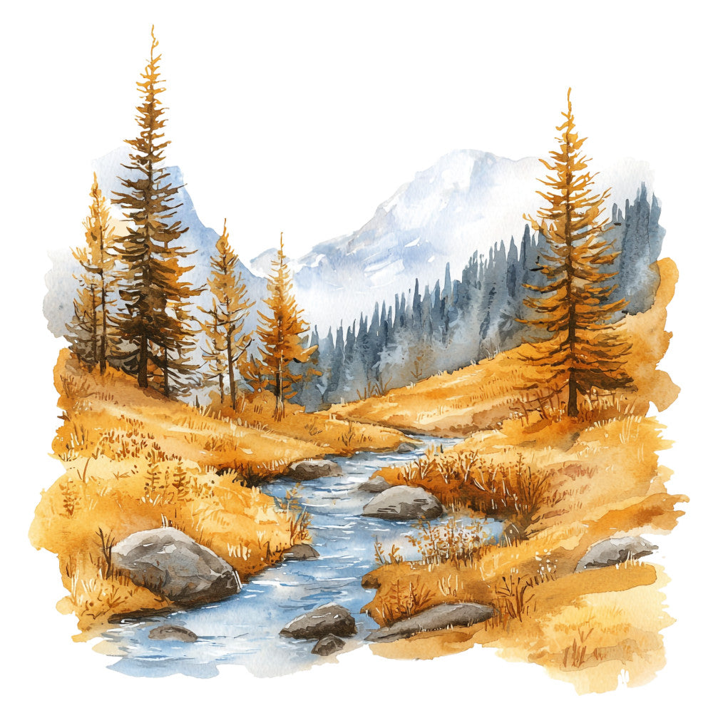 Autumn Landscape Fabric Panel 5 QuiltingFabricPanels
