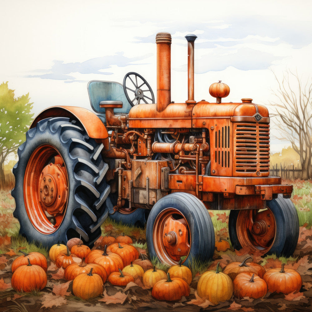 Autumn Pumpkin Patch Fabric Panel 10