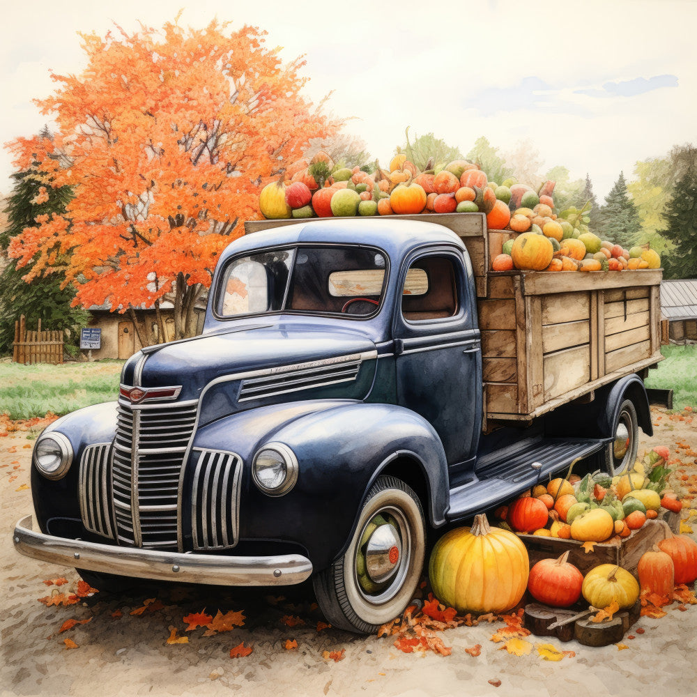 Autumn Pumpkin Patch Fabric Panel 2