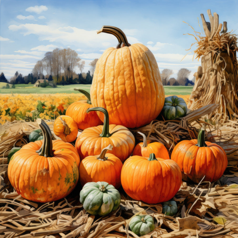 Autumn Pumpkin Patch Fabric Panel 5