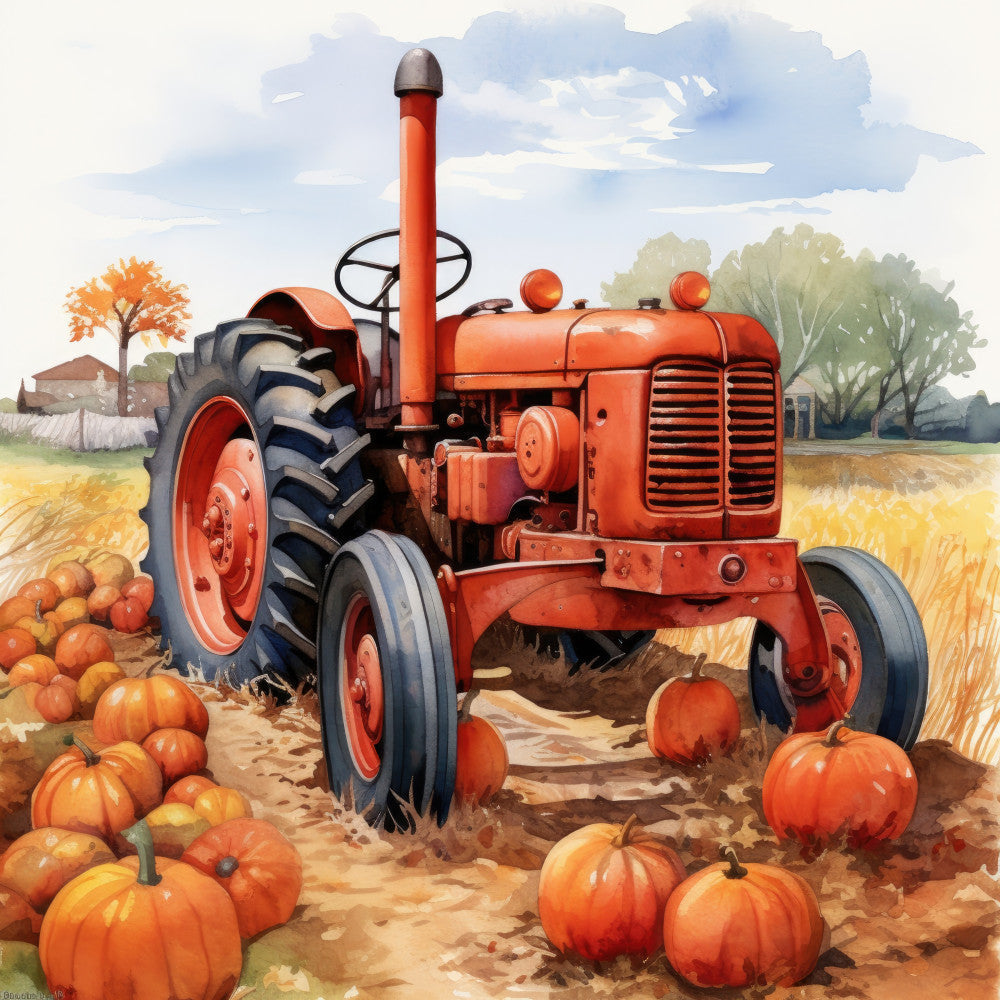 Autumn Pumpkin Patch Fabric Panel 7