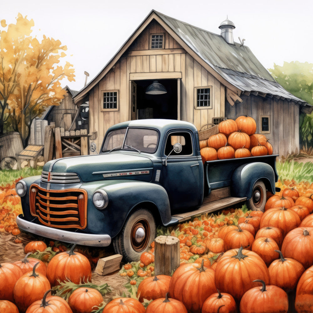 Autumn Pumpkin Patch Fabric Panel 8