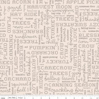 108" 3-Yard Package - Autumn - Words Latte - Lori Holt