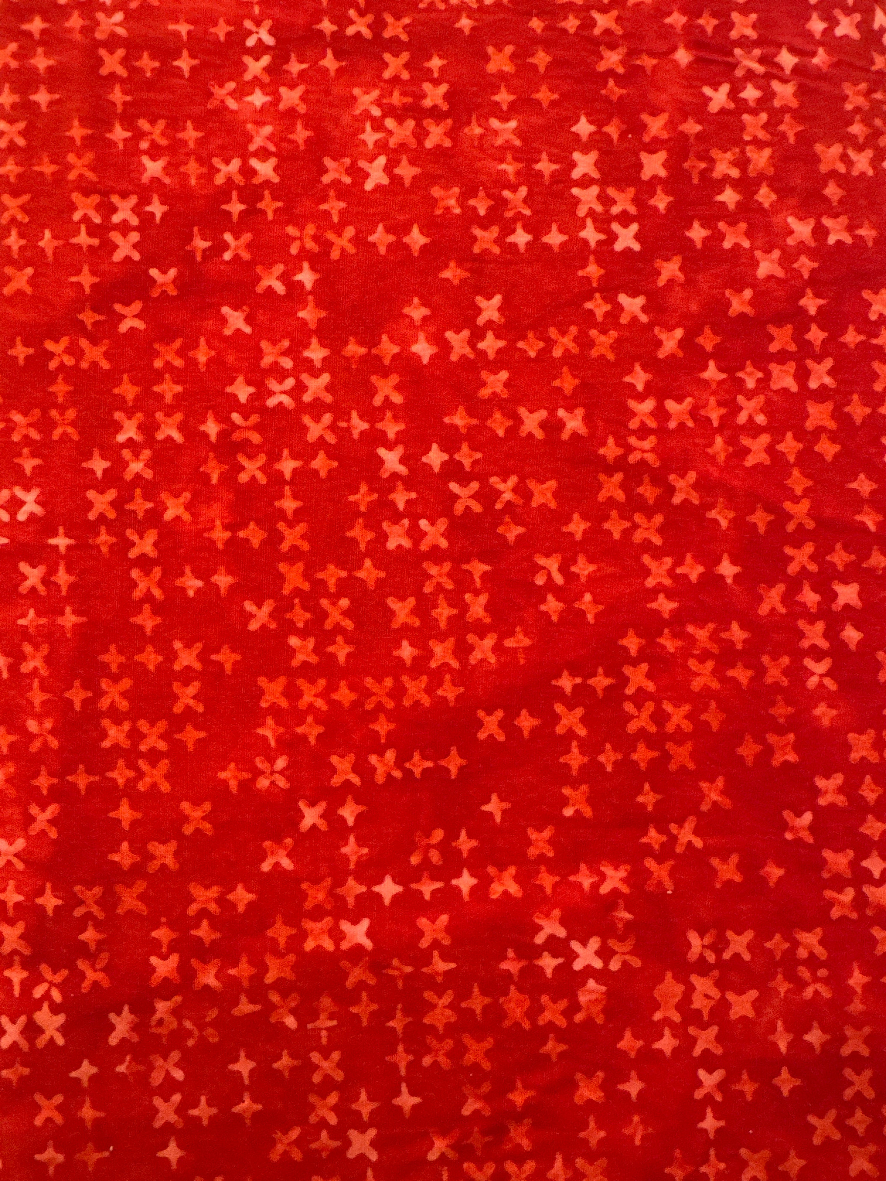 Small Crosses Red geometric quilting fabric by Andover Fabrics
