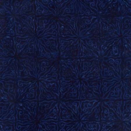 Timeless Treasures Navy Etching Batik quilting fabric — etched texture in deep navy