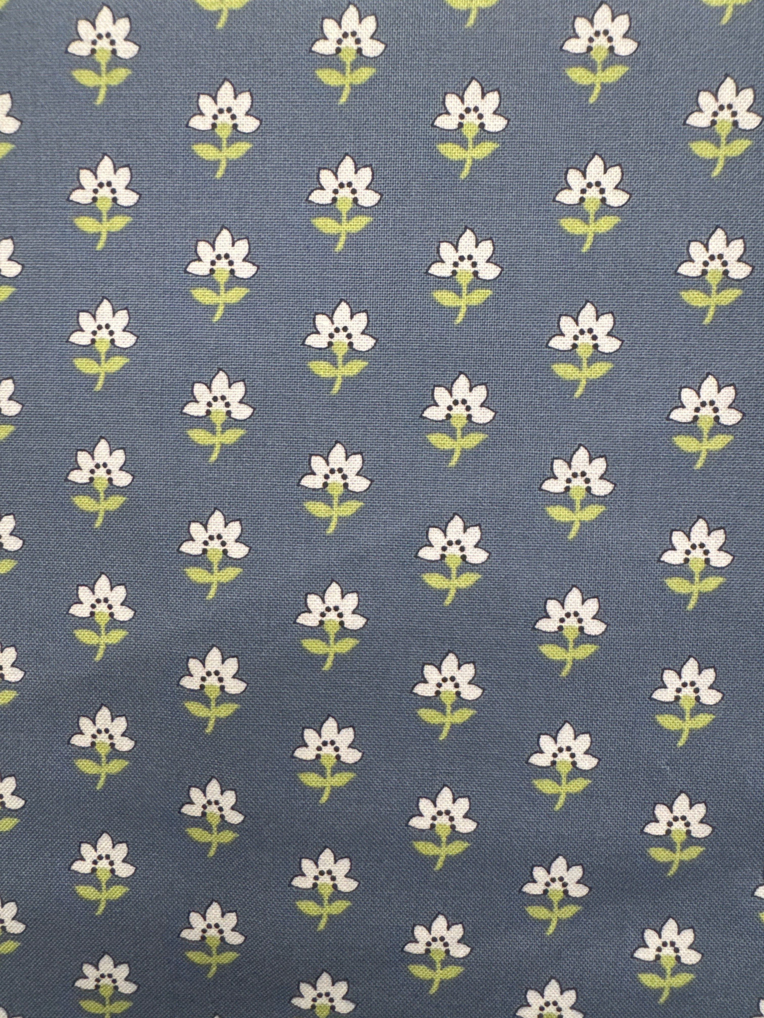 Shoreline Blue Flower Print floral quilting fabric by Moda