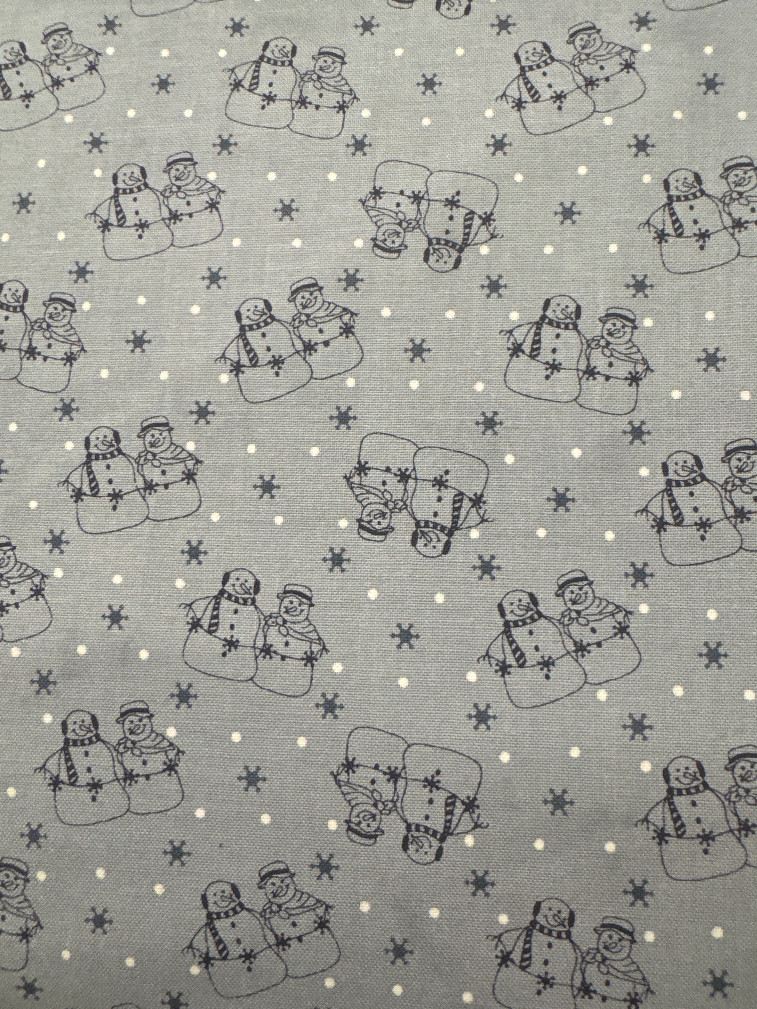 Snowman Gatherings IV Snowman Buddies Grey Christmas quilting fabric by Moda