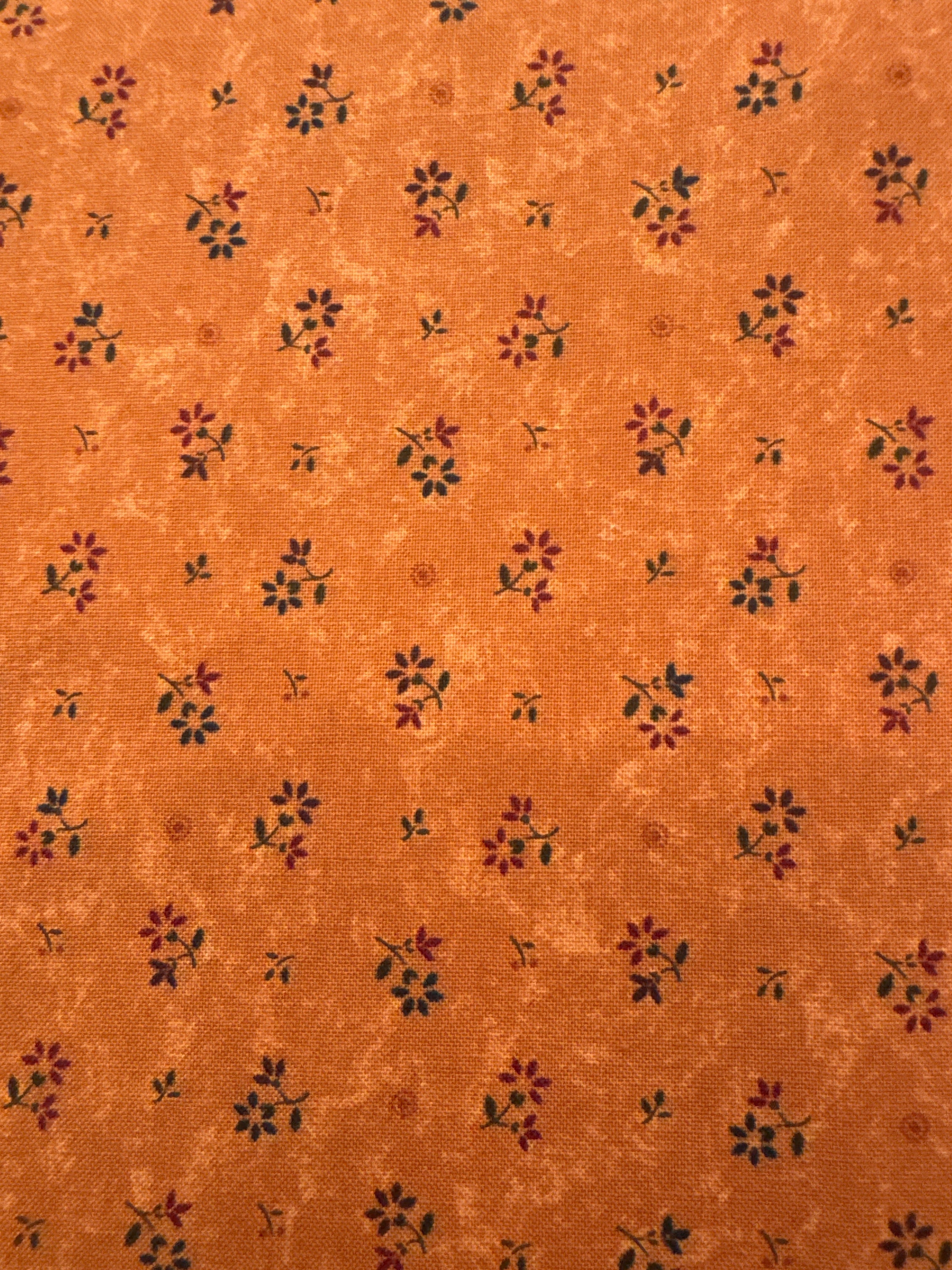 Hope Blossoms Spaced Out Orange floral quilting fabric by Moda