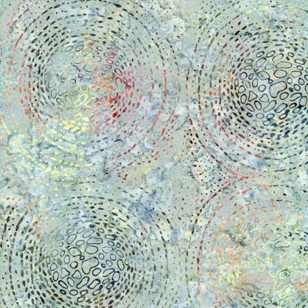 Timeless Treasures Tonga Dotted Cells batik quilting fabric in Harmony