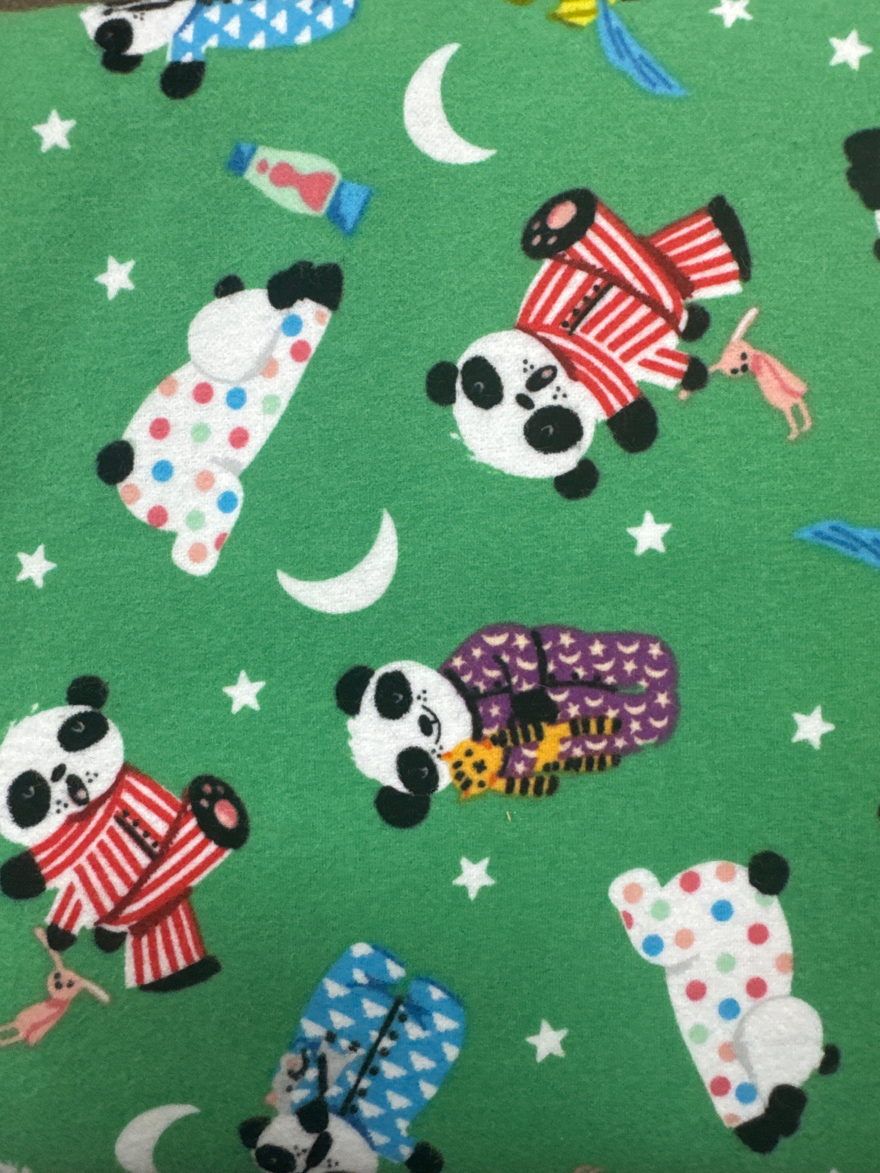 Robert Kaufman Hello Sleepy Parakeet flannel fabric