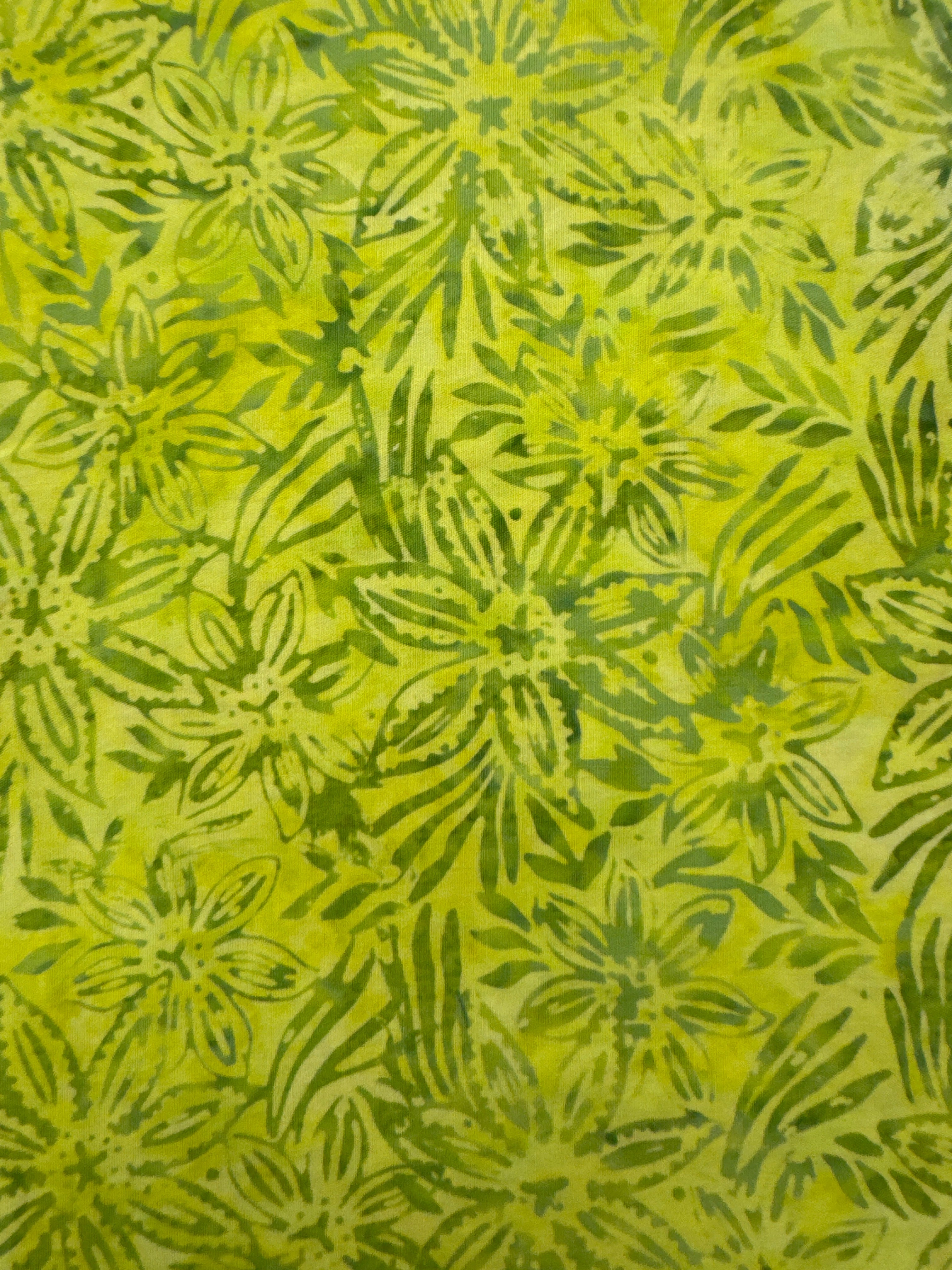 Lillies and Leaves Green floral quilting fabric by Andover Fabrics