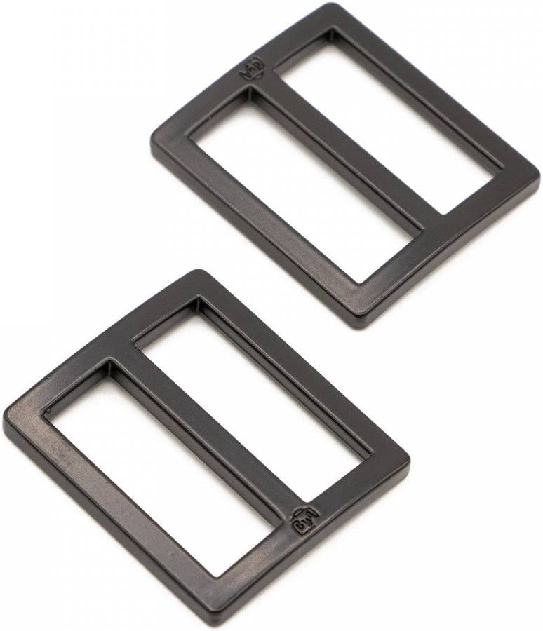 ByAnnie 1 inch flat widemouth slider in black metal