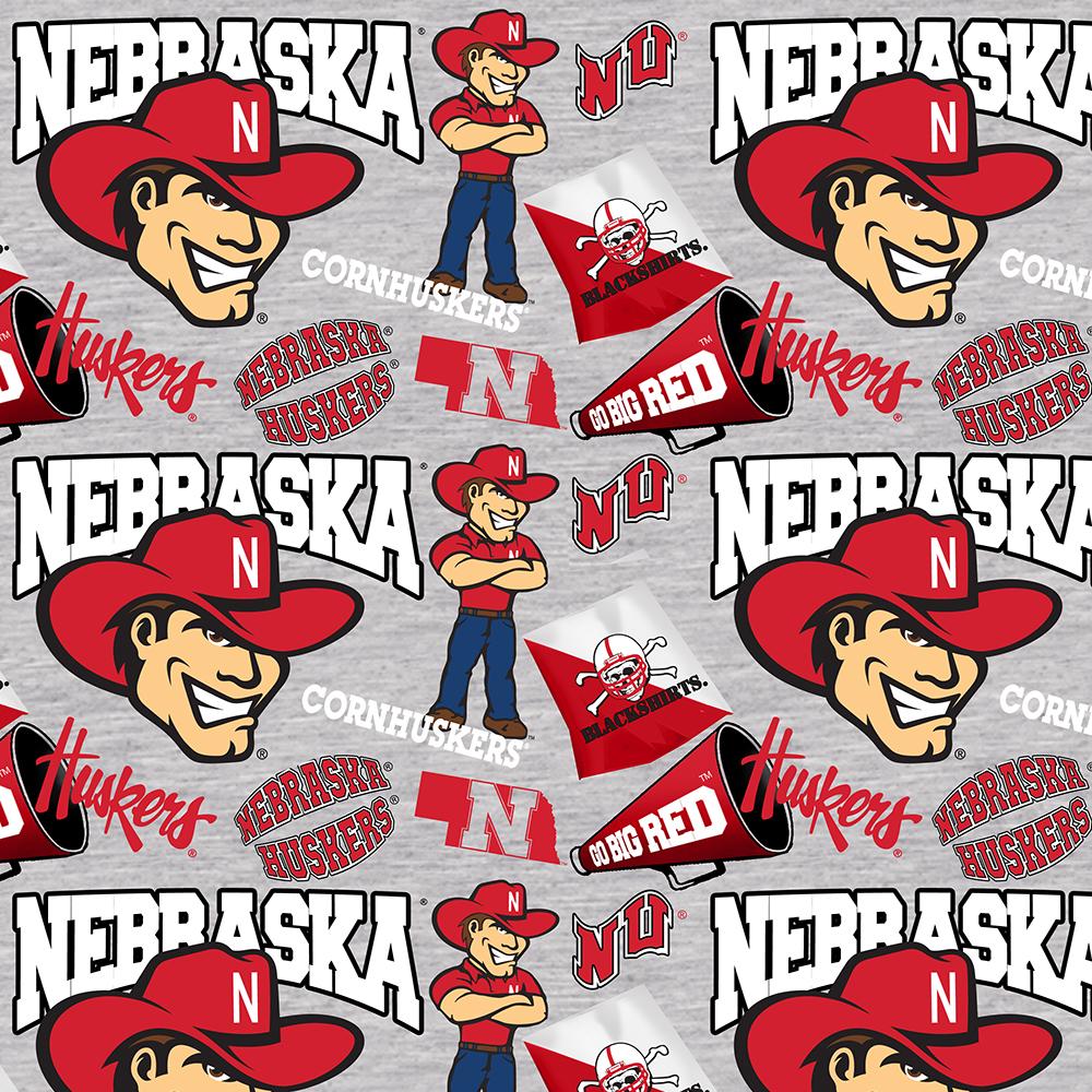 Sykel Enterprises Nebraska Cornhuskers mascot licensed cotton 3 yard pack