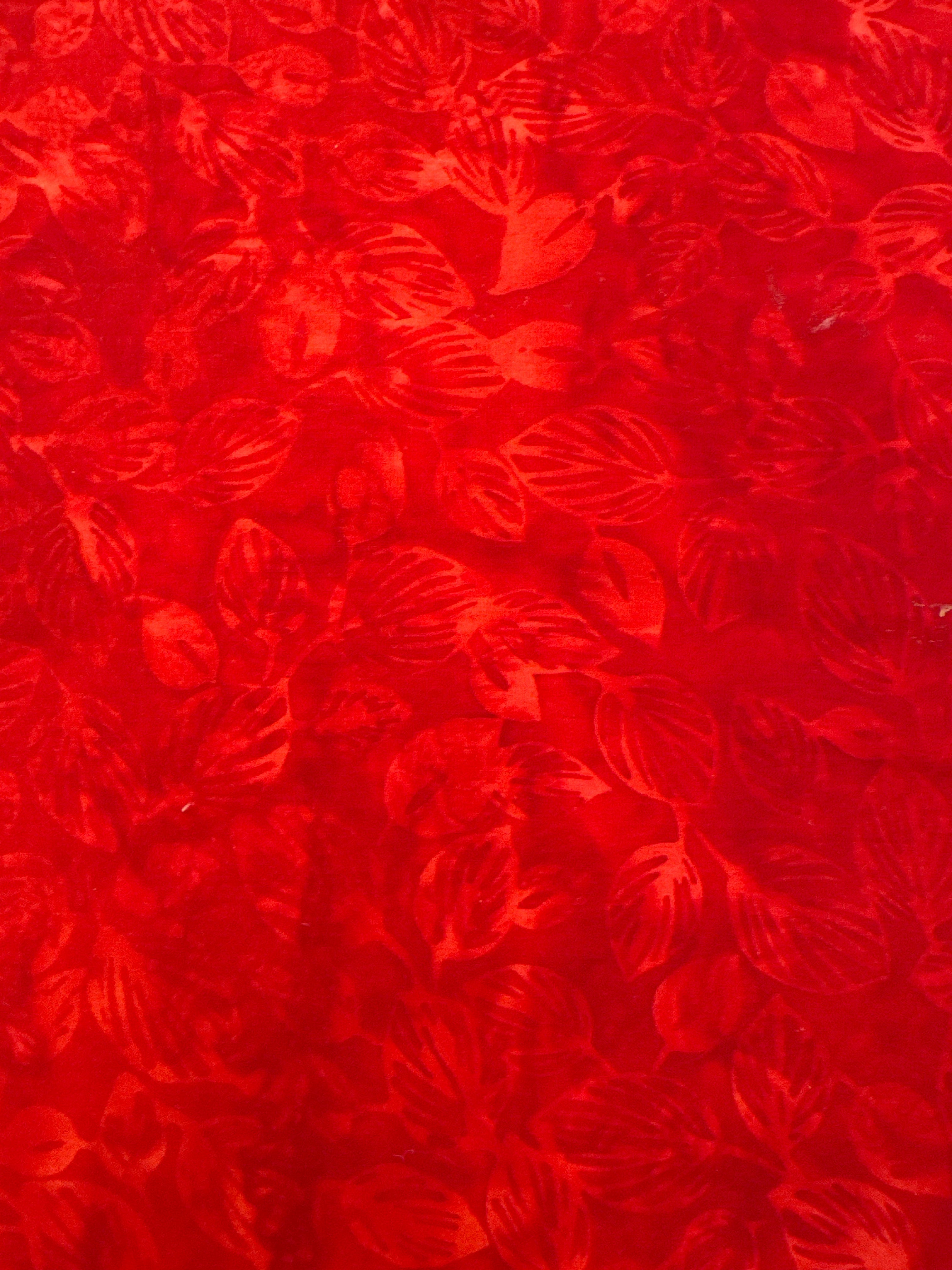 Faint Leaves Cherry red blender quilting fabric by Hoffman Fabrics