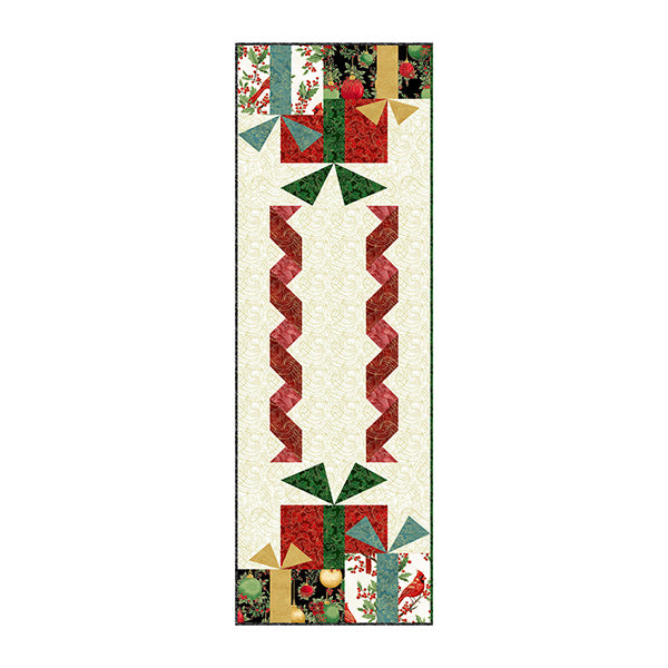 Bearhug Fa La La Gold Table Runner Quilt Kit by Hoffman California Fabrics