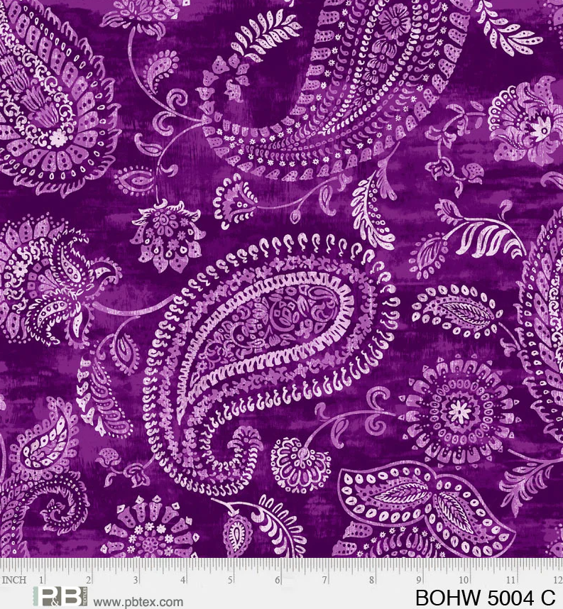P&B Textiles Bohemia 108 inch wideback quilt backing fabric