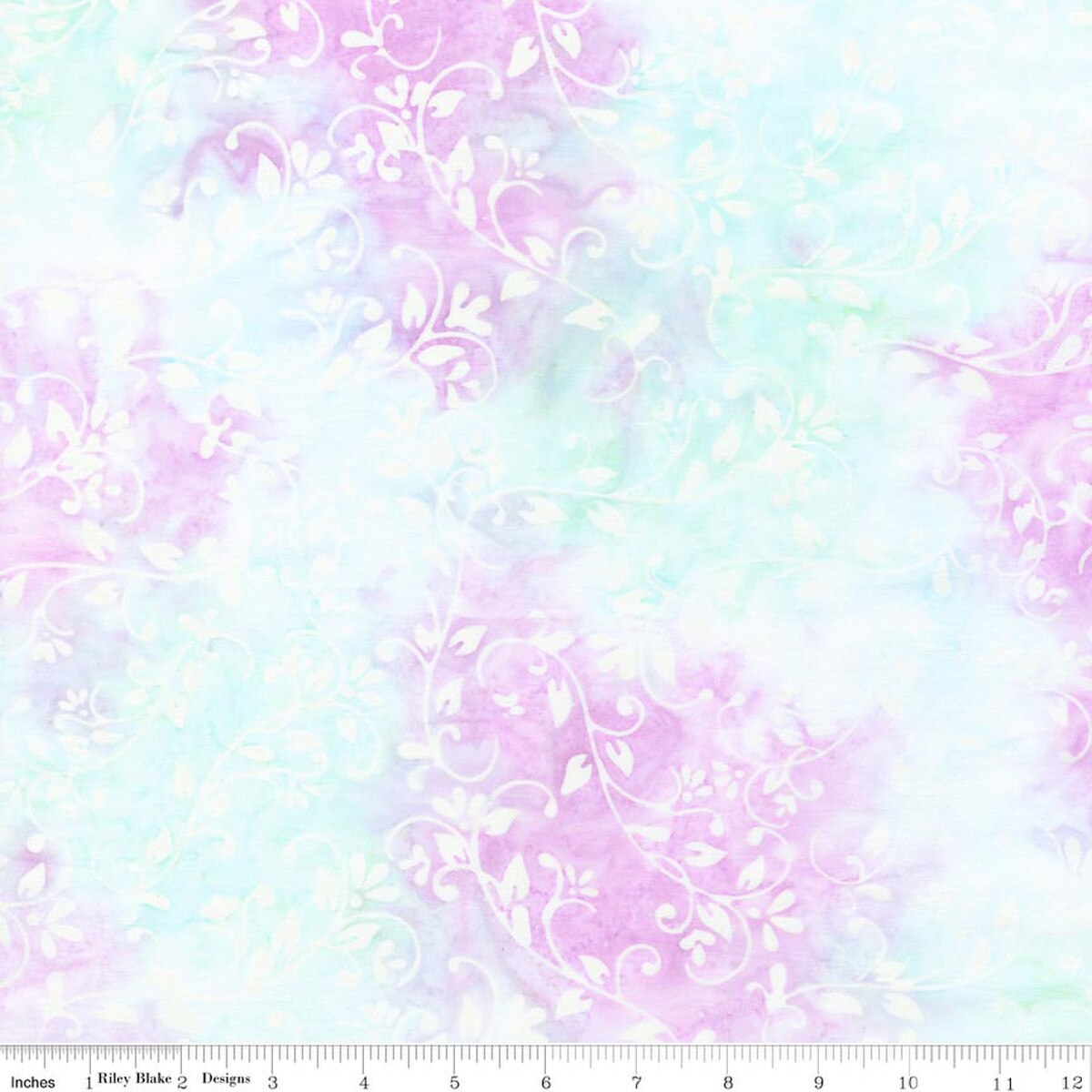 Elementals Candy Coated Batiks Lilac Mint quilting fabric by Riley Blake