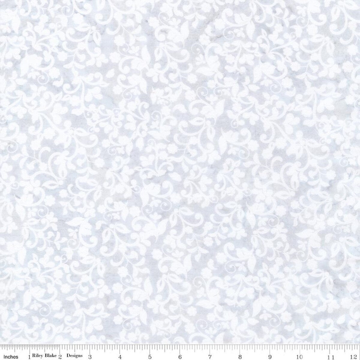 Elementals Candy Coated Batiks Fog Gray quilting fabric by Riley Blake