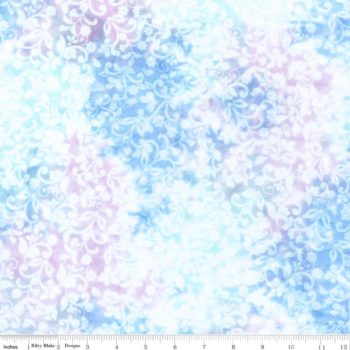 Elementals Candy Coated Batiks Wisteria Skye quilting fabric by Riley Blake