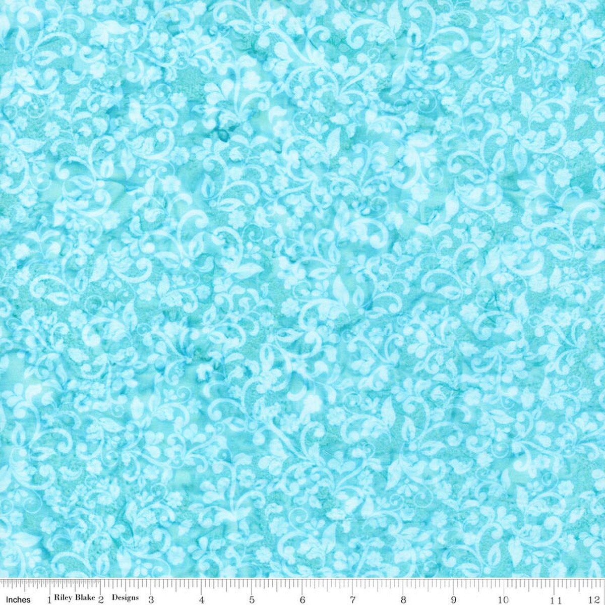 Elementals Candy Coated Batiks Adriatic Mist quilting fabric by Riley Blake