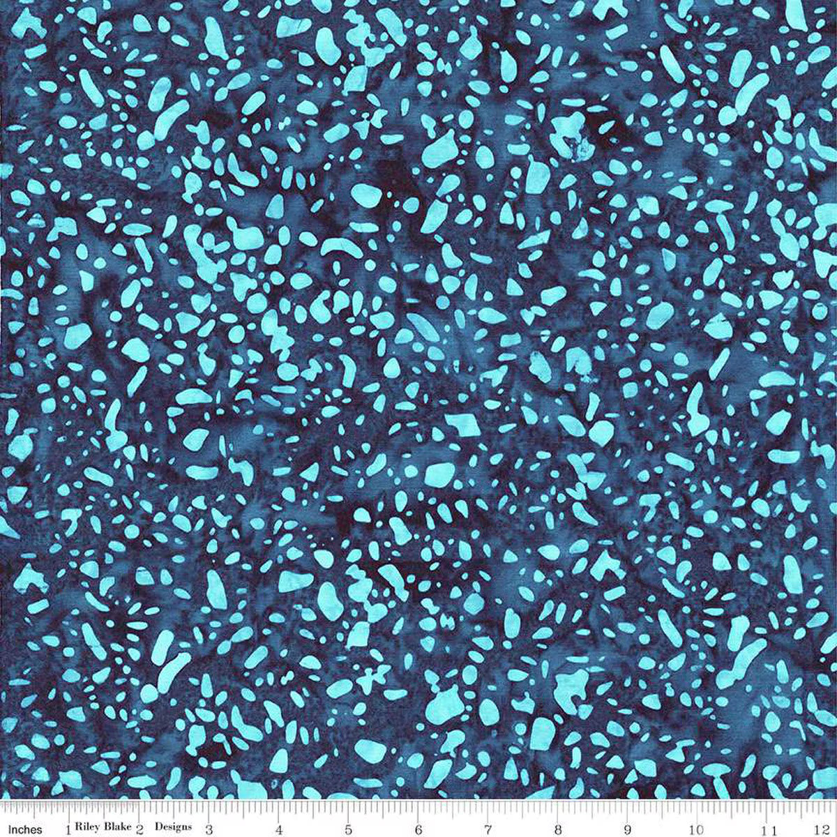 Terrazzo Berries Batiks Stone Blue quilting fabric by Riley Blake
